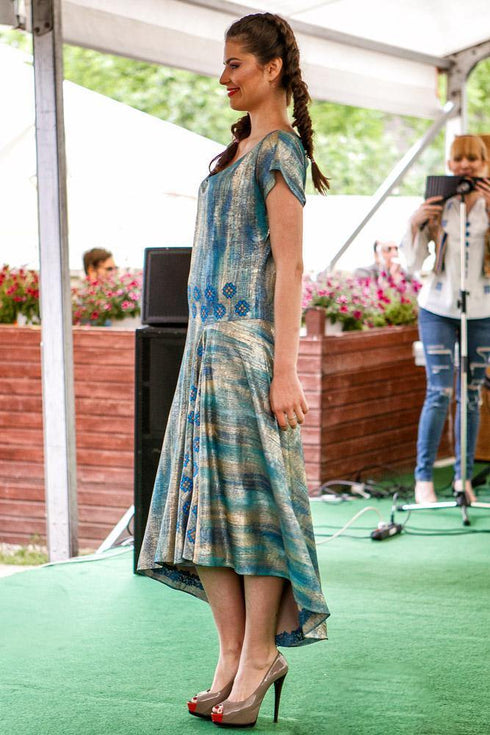 Rochie jerse pictata manual  Liza Panait Liza Panait Online Boutique